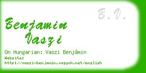 benjamin vaszi business card