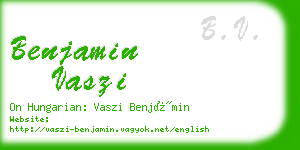 benjamin vaszi business card